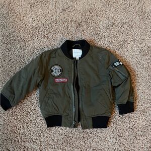 Starting Out Kids Olive Green Bomber Jacket